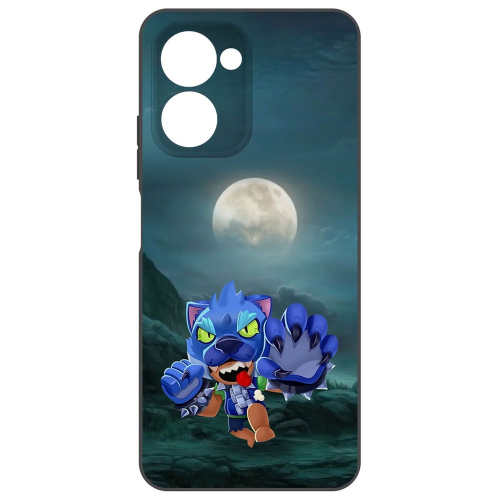 

Чехол-накладка Krutoff Soft Case Brawl Stars - Оборотень Леон для Realme C33 2023 черный