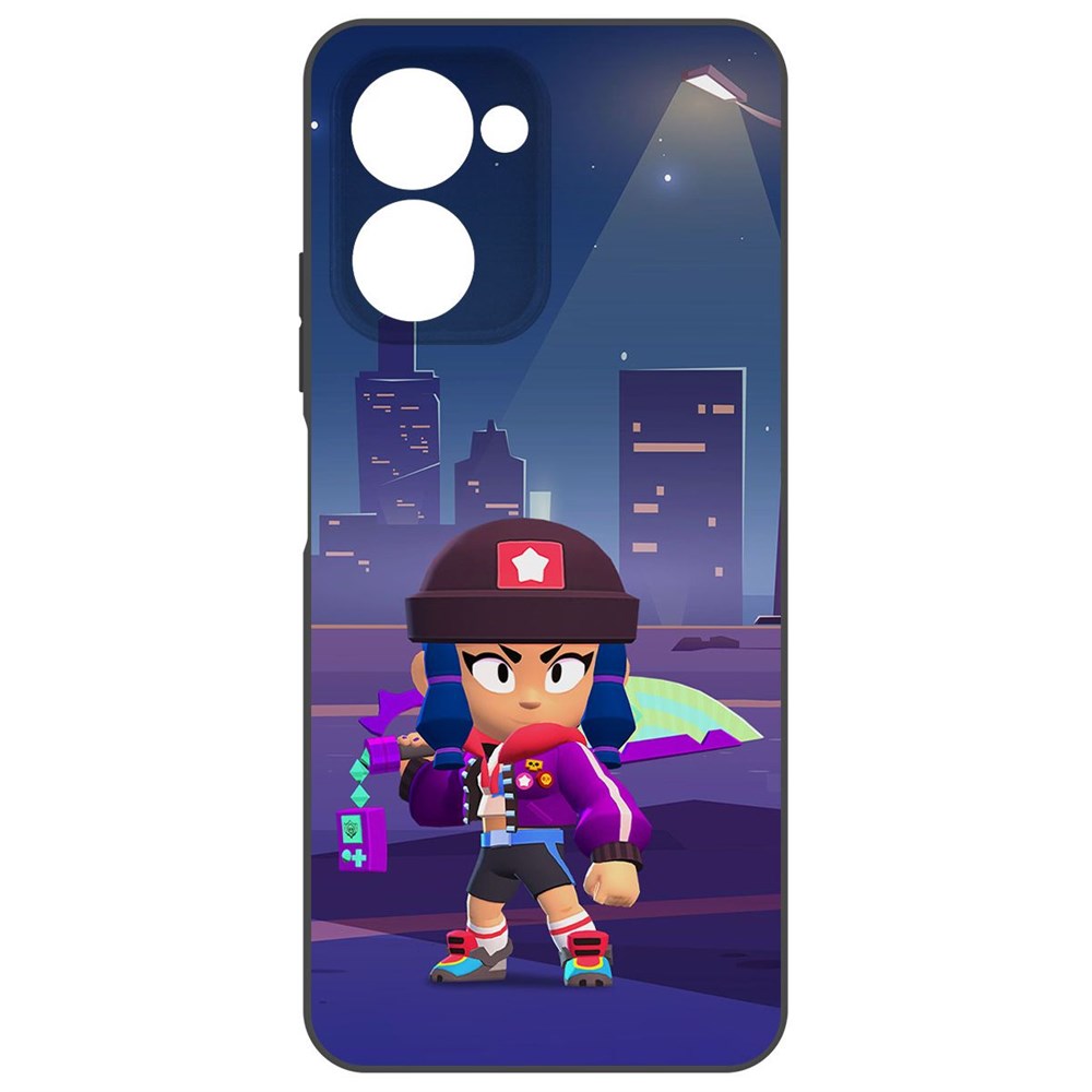 

Чехол-накладка Krutoff Soft Case Brawl Stars - Героиня Биби для Realme C33 2023 черный
