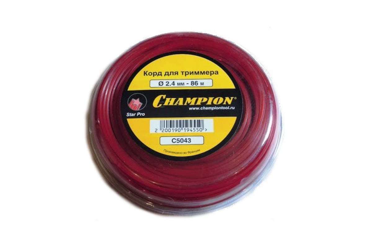 

Корд тримм. Champion Star Pro 2.4мм*86м (звезда)