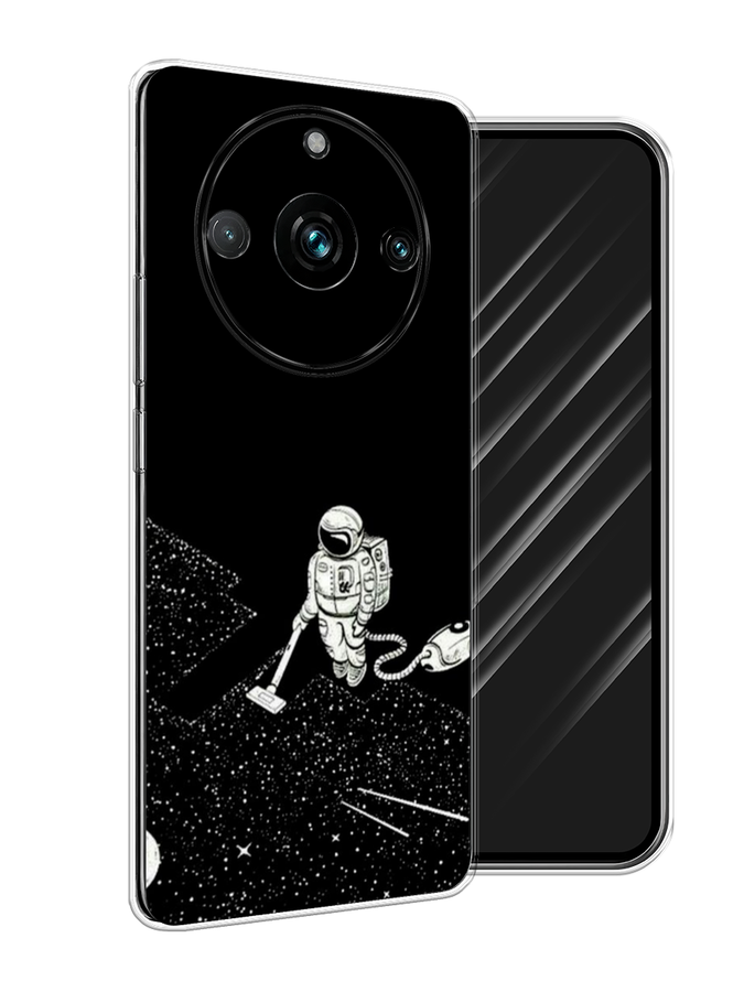 

Чехол Awog на Realme 11 Pro+ "Космонавт с пылесосом", Белый