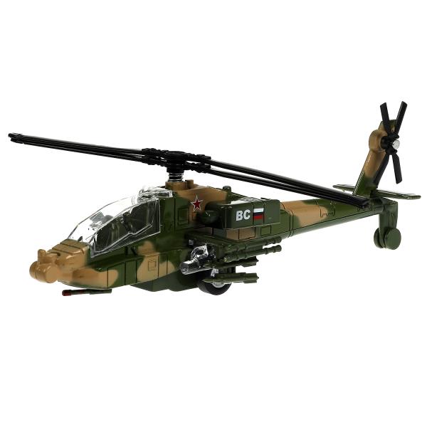 Модель Технопарк Вертолет Апач инерционный свет звук технопарк вертолет ми 24 инерционный 15 см