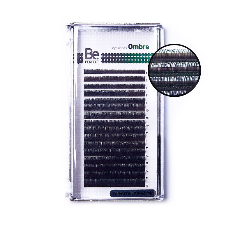

Ресницы Be Perfect цветные Ombre Green 16 линий D 0,07 6-13 мм, Зеленый
