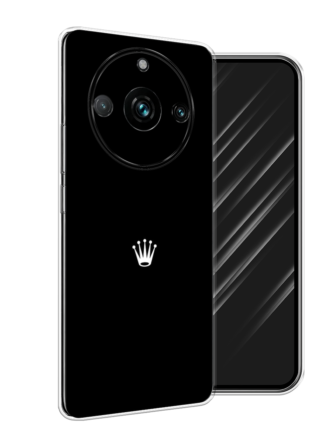 

Чехол Awog на Realme 11 Pro+ "Белая корона на черном фоне", Черный