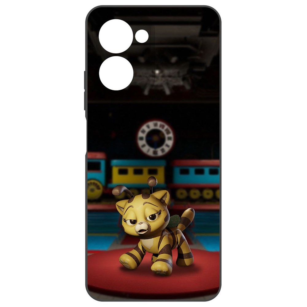 Чехол-накладка Krutoff Soft Case Хаги Ваги - Кошка-Пчёлка для Realme C33 2023 черный
