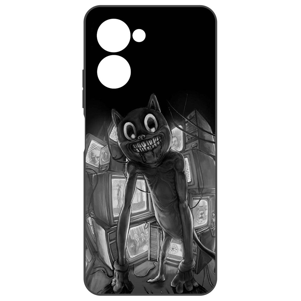

Чехол-накладка Krutoff Soft Case Хаги Ваги - Картун Кэт для Realme C33 2023 черный
