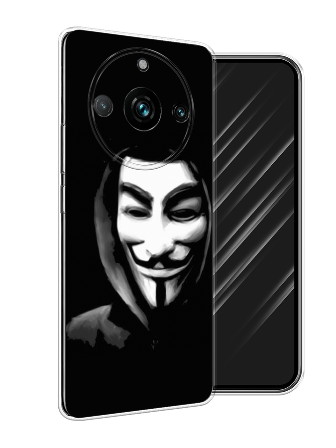 

Чехол Awog на Realme 11 Pro+ "Анонимус", Черный;серый;белый