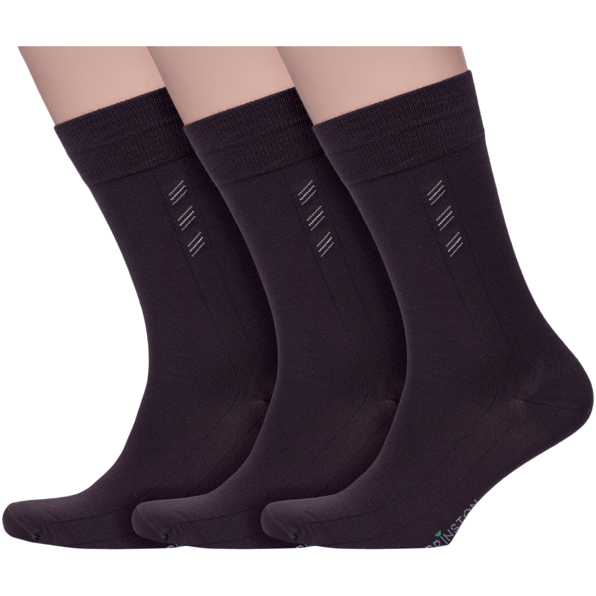 

Комплект носков мужских Grinston socks 3-15D9 коричневых 25, Коричневый, 3-15D9