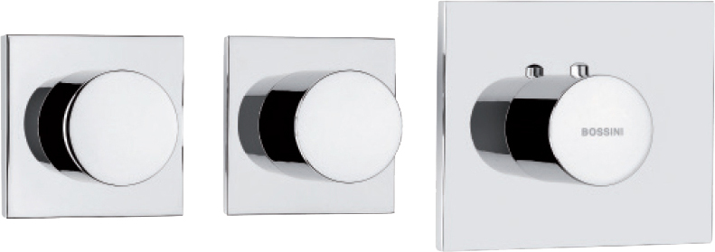

Bossini Термостат Bossini OKI 2 Outlets LP Z031203 для ванны с душем, хром, Серебристый