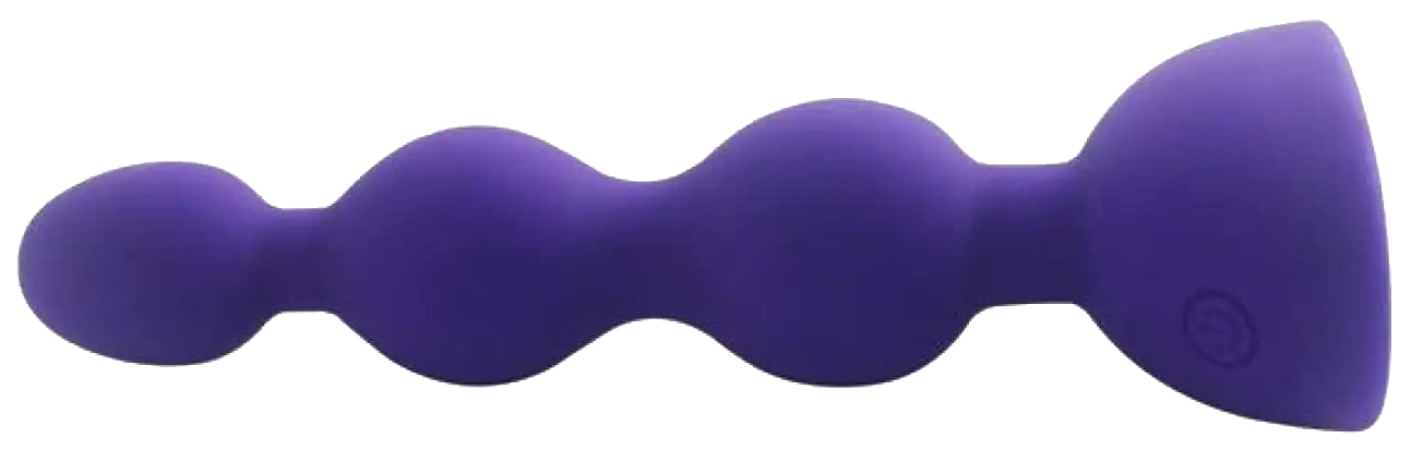 Фиолетовый анальный вибростимулятор Anal Beads S 14,5 см  129437