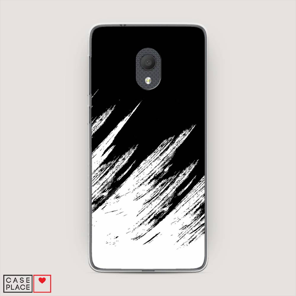 фото Силиконовый чехол "черно белые брызги" на alcatel 1c 5003d (2019) awog