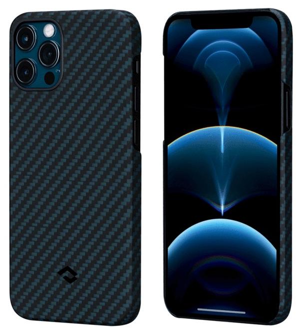 фото Чехол pitaka magez (ki1208p) для iphone 12 pro (black/blue)