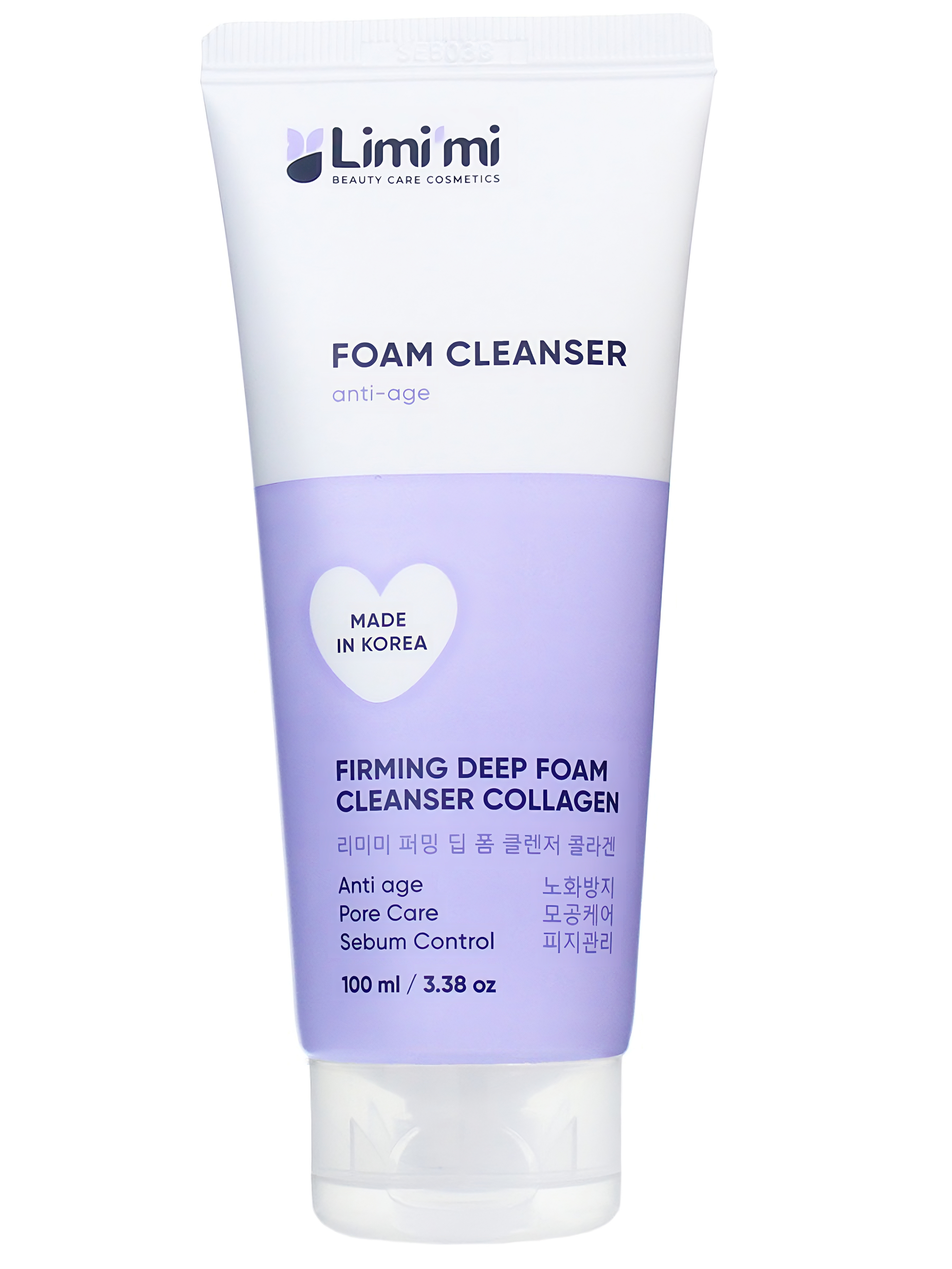 Пенка для умывания Limimi с коллагеном Firming Deep Foam Cleanser Collagen 100 мл набор для ухода limimi пенка для умывания с коллагеном и крем для рук против морщин