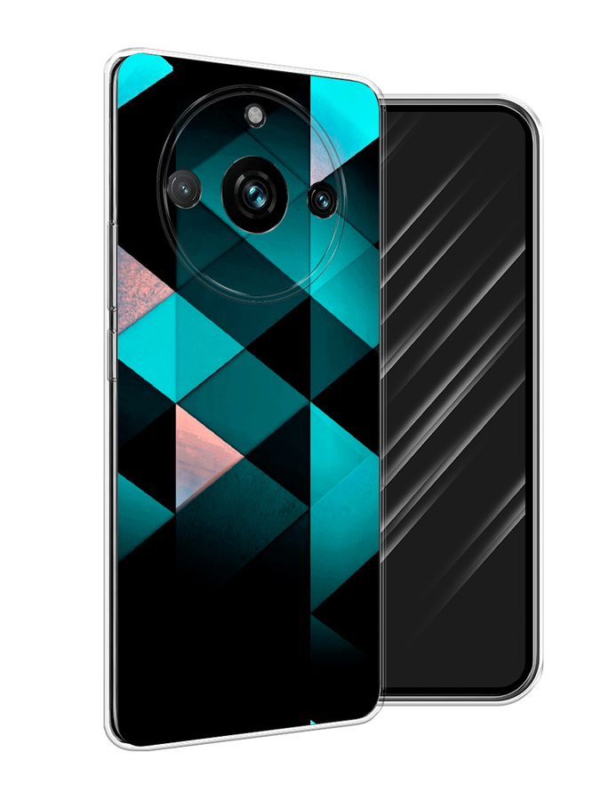 

Чехол Awog на Realme 11 Pro+ "Геометрия 16", Бирюзовый;черный