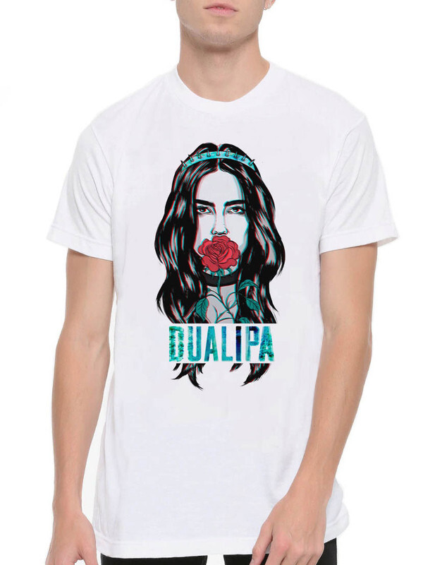 фото Футболка мужская design heroes дуа липа - dua lipa белая 2xl