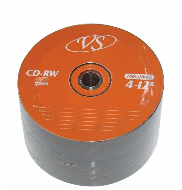 

Диск cd-rw VS 50шт. (VSCDRWB5003)