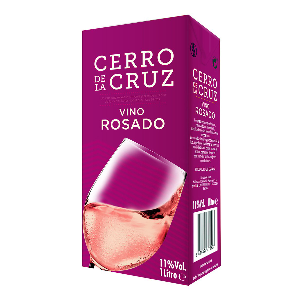 

Вино Cerro de la Cruz Vino Rosado розовое сухое 11% 1 л