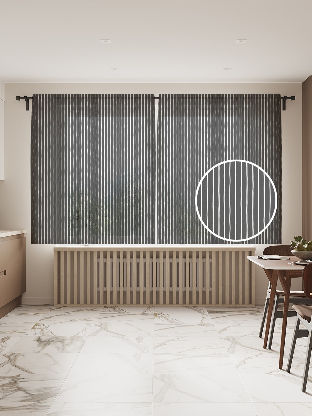 

Фототюль JoyArty "Монохромные полосы" 145x180см (2 полотна со шторной лентой + 50 крючков), Монохромные полосы