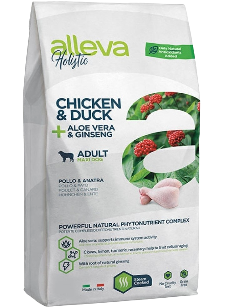 Сухой корм для щенков Alleva Holistic Puppy/junior Medium, утка, курица, 2кг