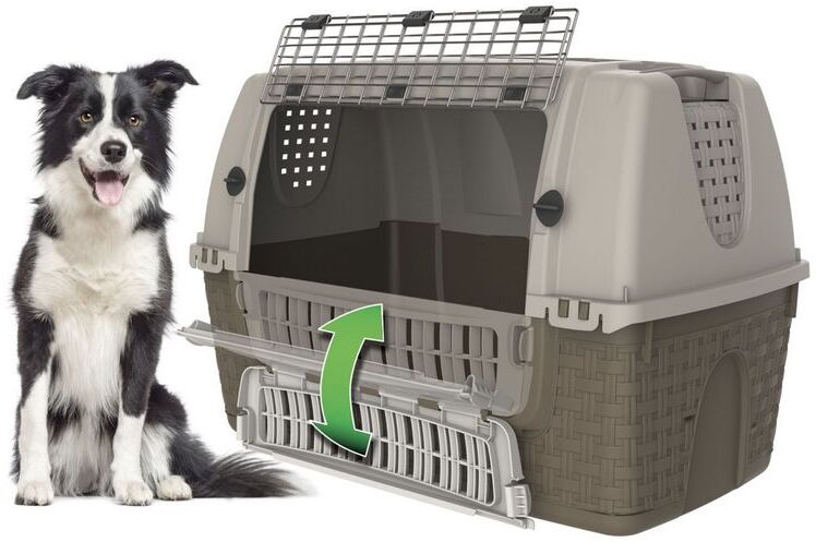 фото Контейнер для собаки bama pet kennel tour easy, 52x88x60см красный