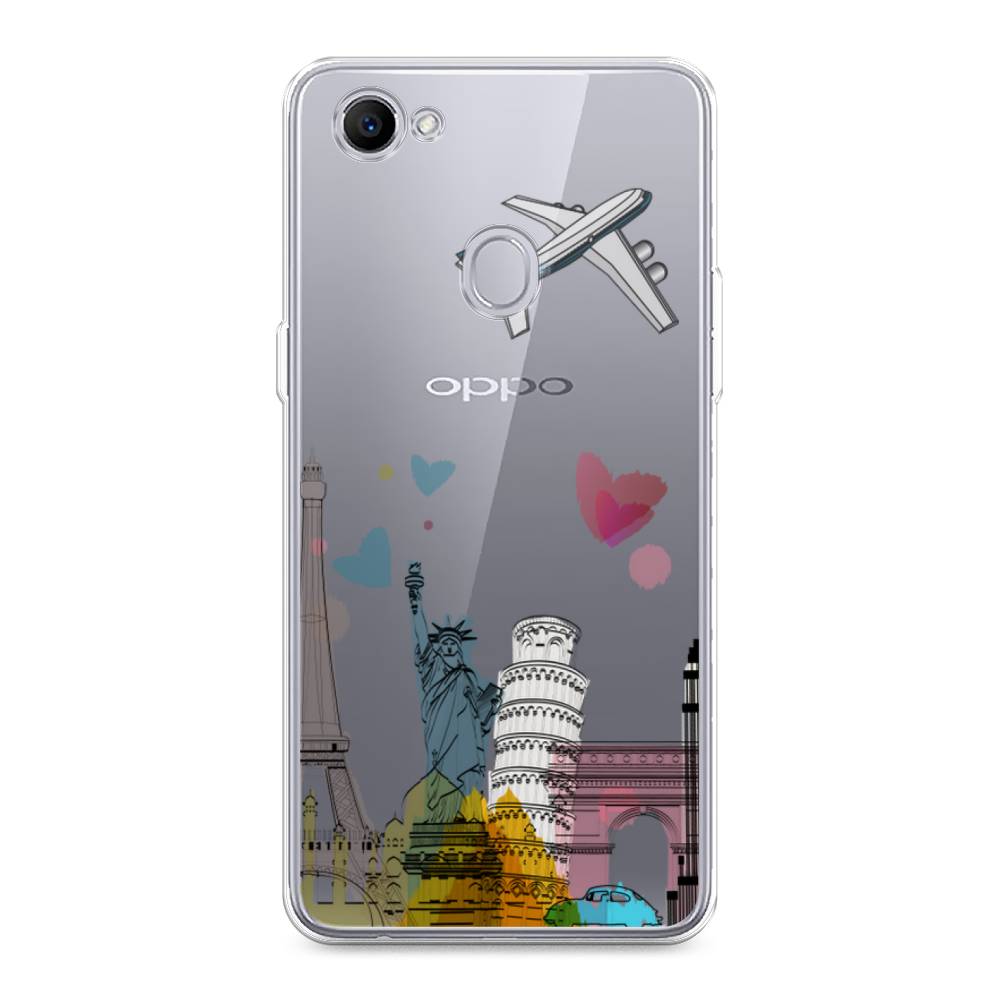 

Чехол Awog на Oppo F7 "Самолет путешествий", Разноцветный, 250350-10