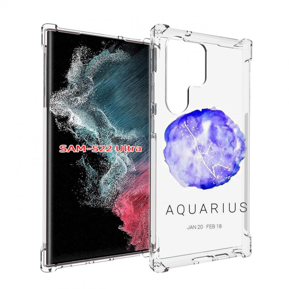 

Чехол MyPads знак зодиака водолеи 5 для Samsung Galaxy S23 Ultra, Прозрачный, Tocco