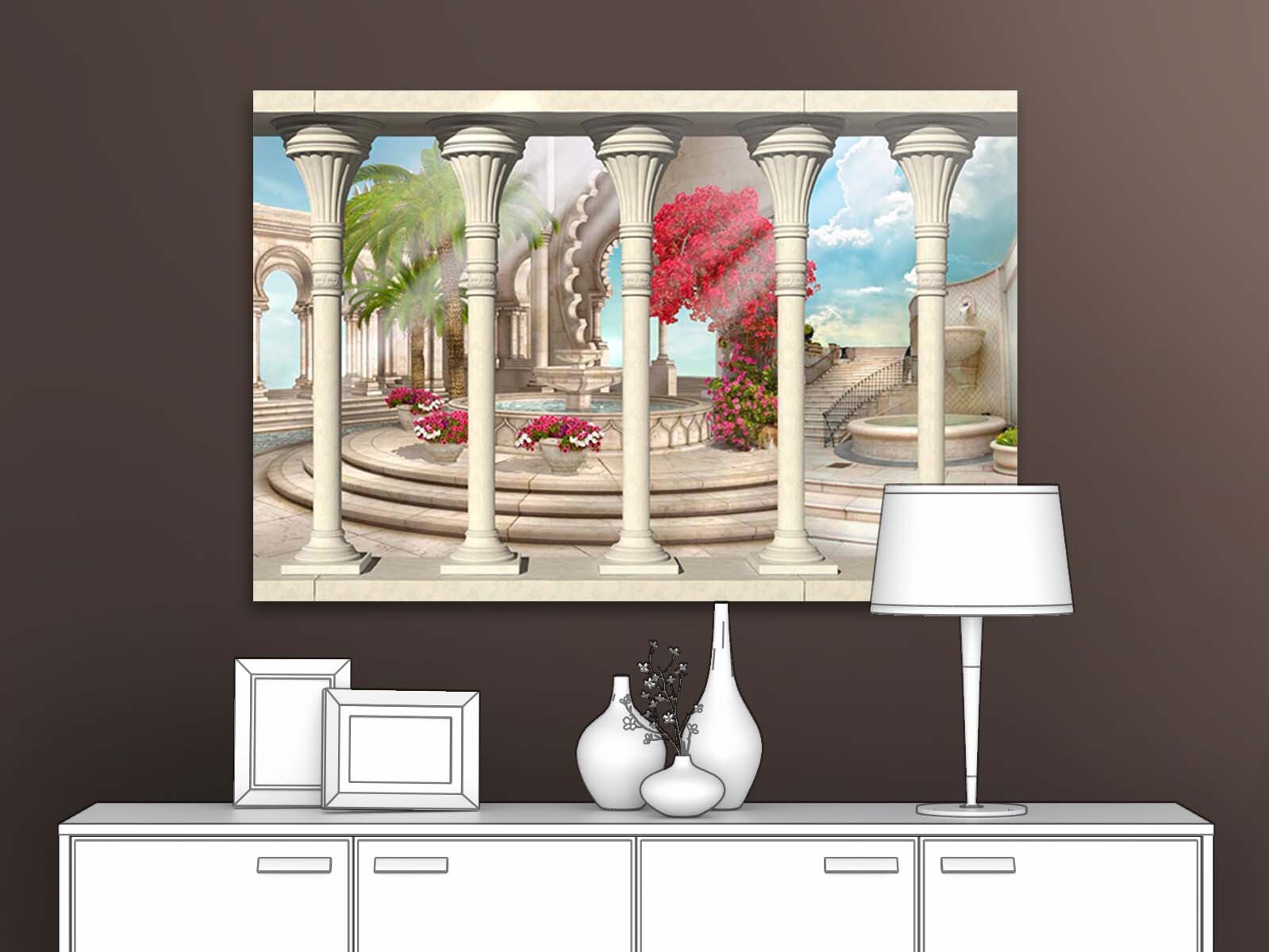 

Картина для интерьера ПЕРВОЕ АТЕЛЬЕ "Терраса с высокими колоннами" 60х41 см, Терраса с высокими колоннами