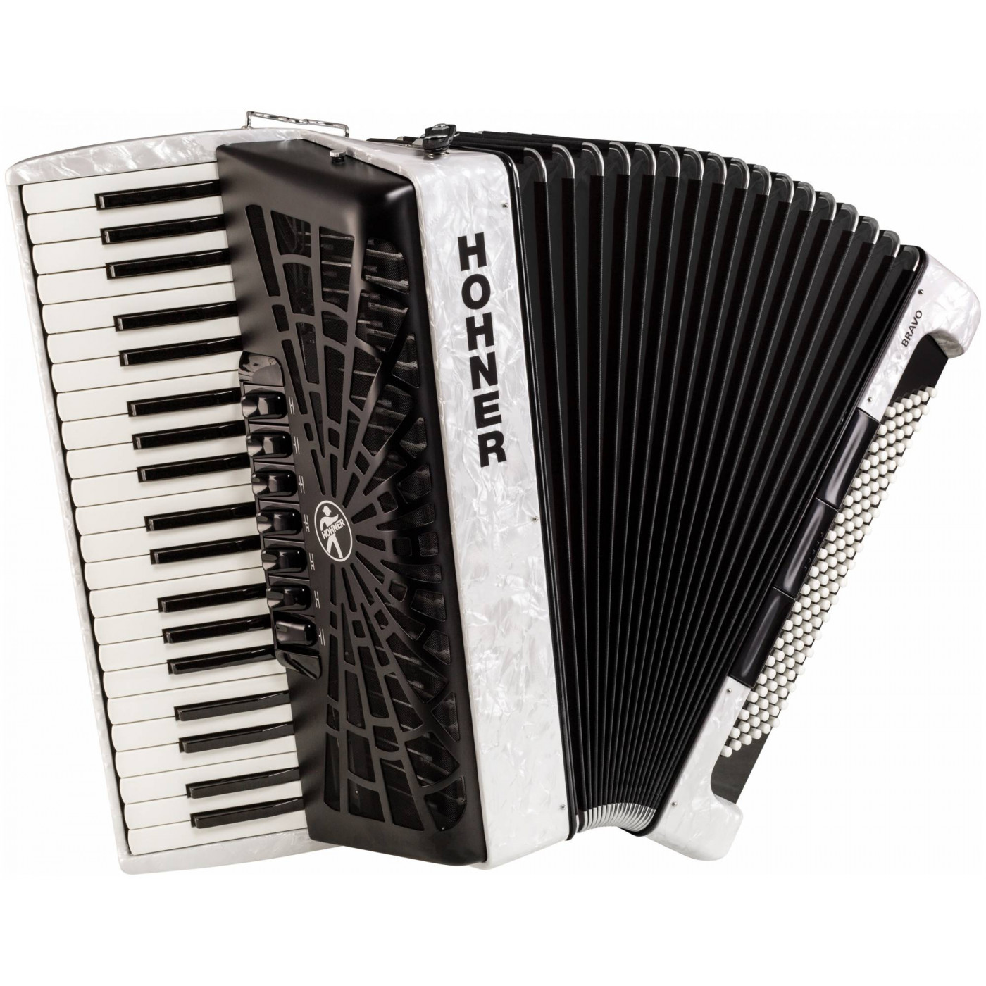 

Hohner The New Bravo Iii 120 white (a16812) - аккордеон 4/4, 3-х голосный