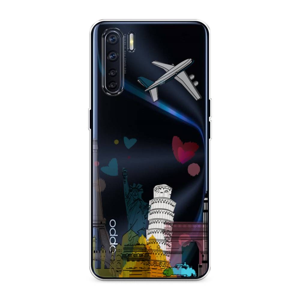 

Чехол Awog на Oppo A91/Reno 3 "Самолет путешествий", Разноцветный, 254250-10