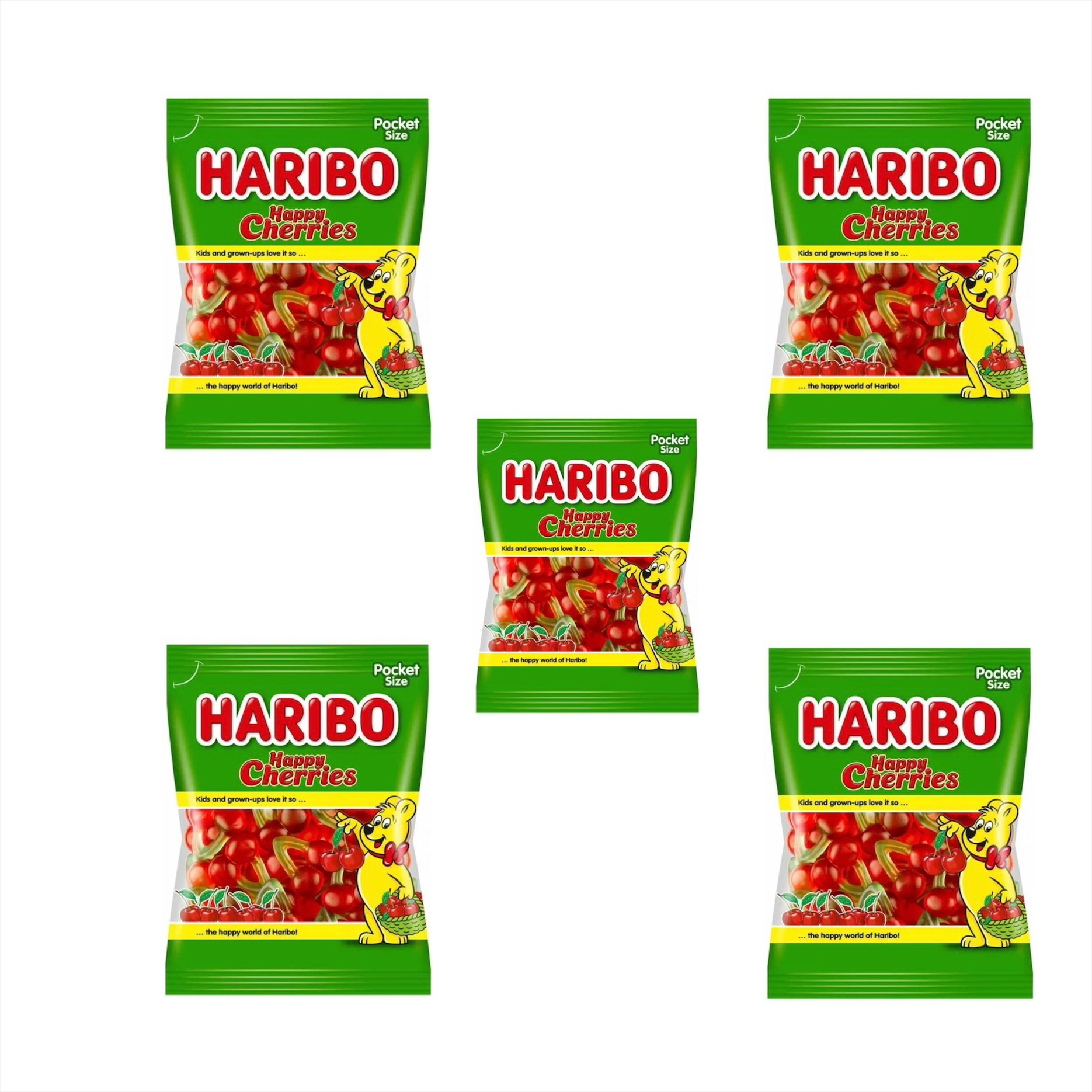 

Жевательный мармелад Haribo Happy Cherries 5 шт по 75 г