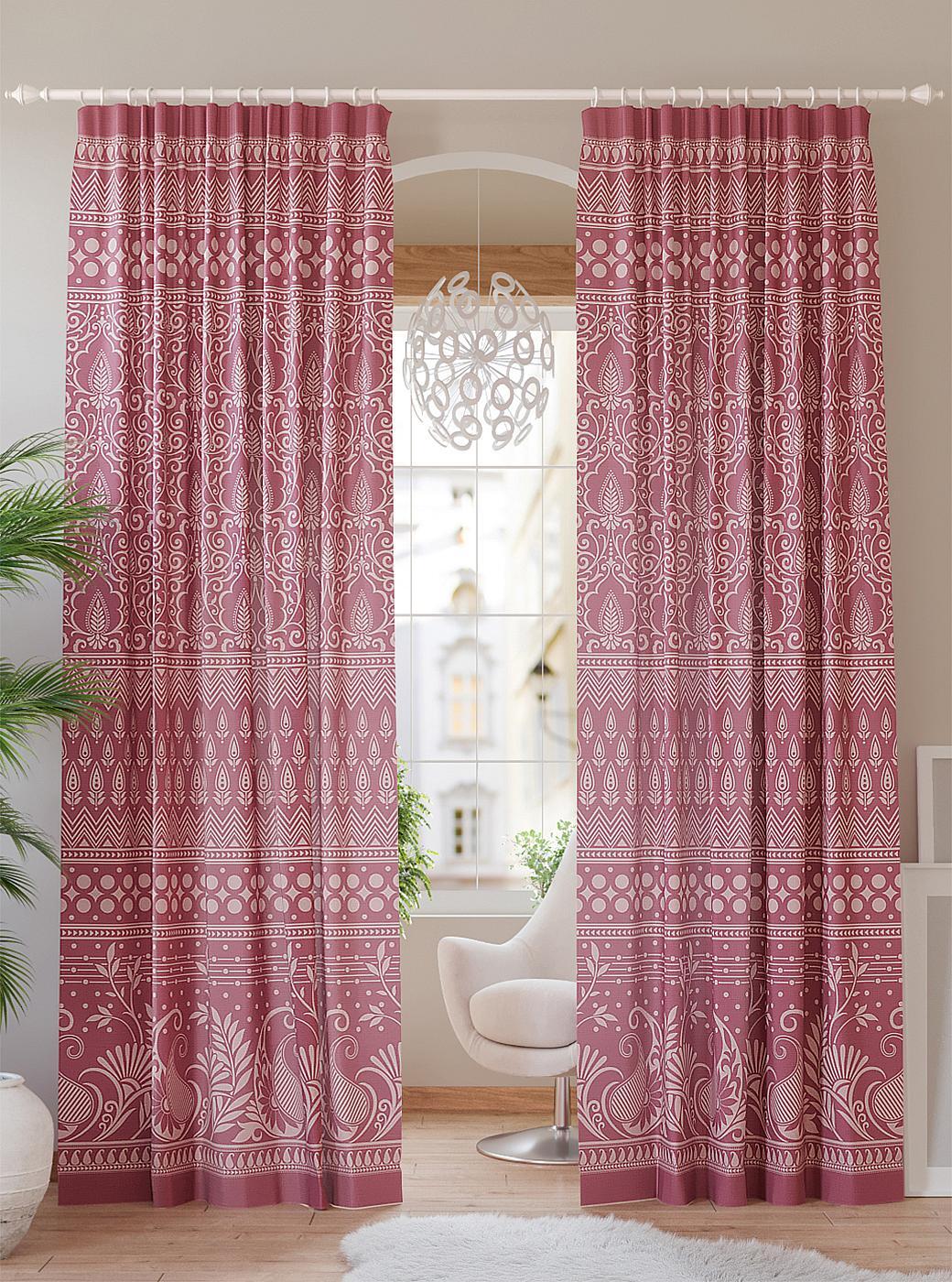 

Комплекты штор AT HOME Клео (розовый) высота 260 см, ширина 150 см, Розовый, 940607
