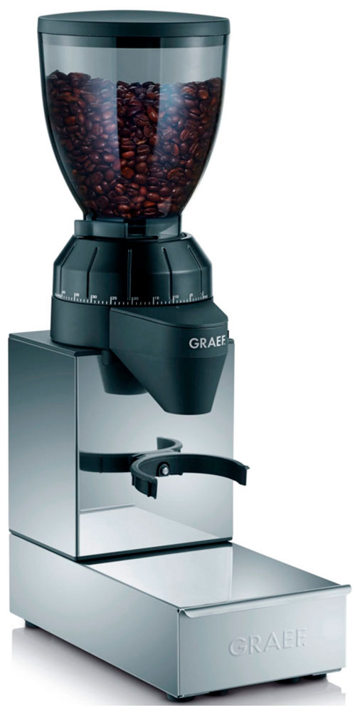 Кофемолка Graef CM 850 серебристый, черный кофемолка raf r7120 серебристый