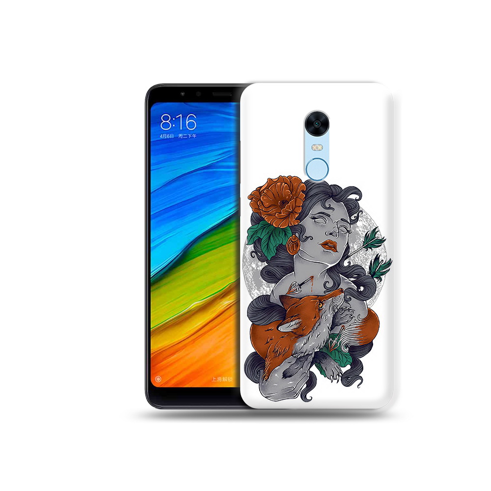 

Чехол MyPads Tocco для Xiaomi Redmi 5 Plus темная девушка с лисой (PT94743.327.639), Прозрачный, Tocco