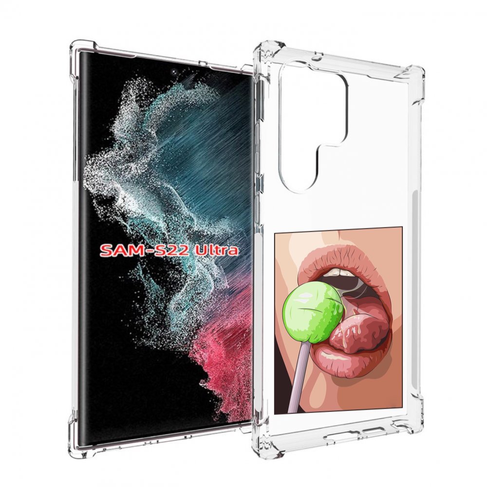 

Чехол MyPads зеленый-чупа-чупс женский для Samsung Galaxy S23 Ultra, Прозрачный, Tocco