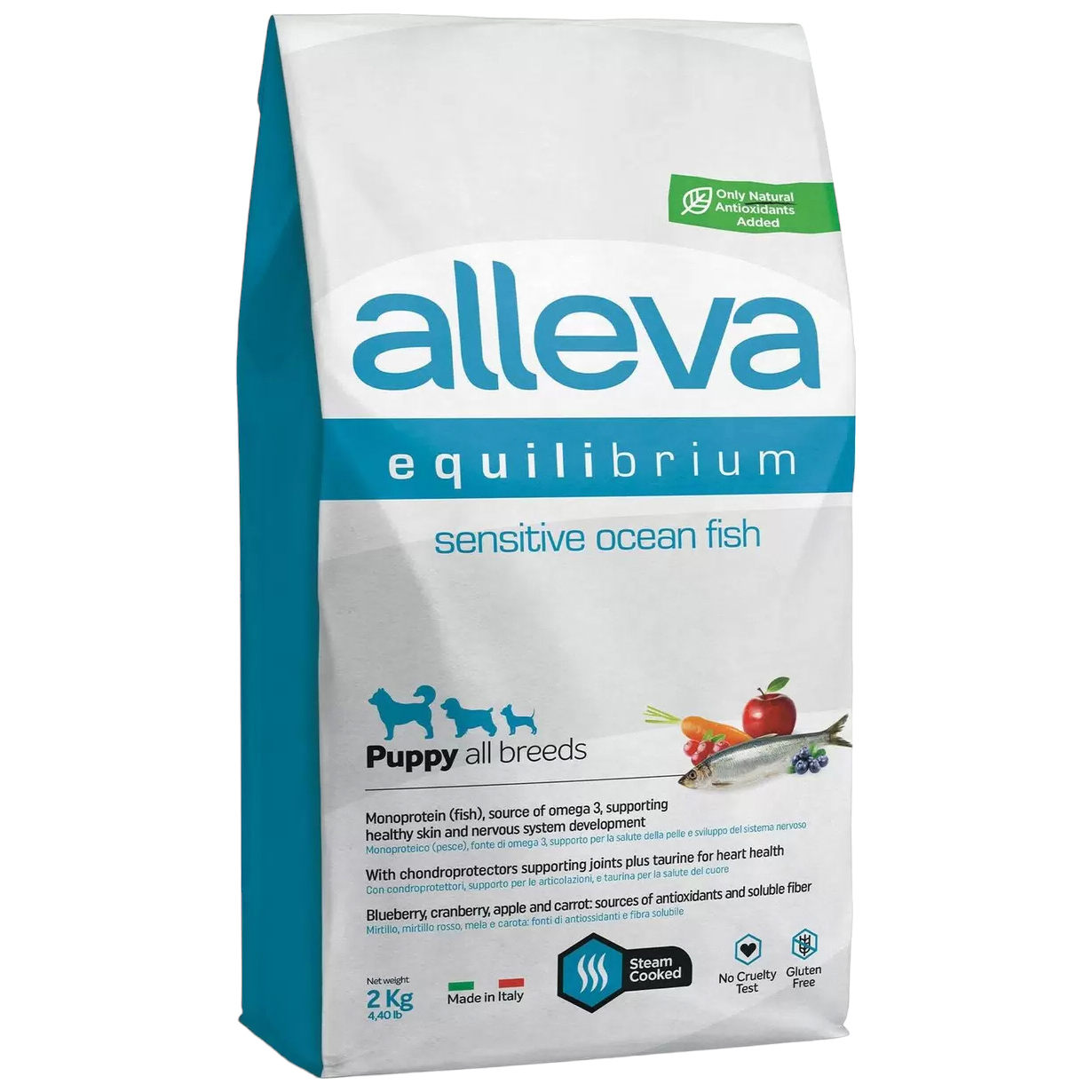 Сухой корм для щенков Alleva Equilibrium Sensitive Puppy, рыба, 2кг
