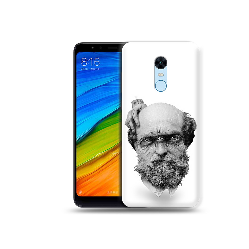 Чехол MyPads Tocco для Xiaomi Redmi 5 Plus страшный бородатый мужчина абстракция