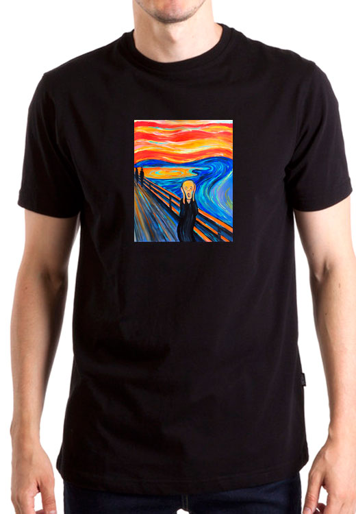 

Футболка унисекс NoBrand Krik Edvard Munk черная XXXL, Черный, Krik Edvard Munk