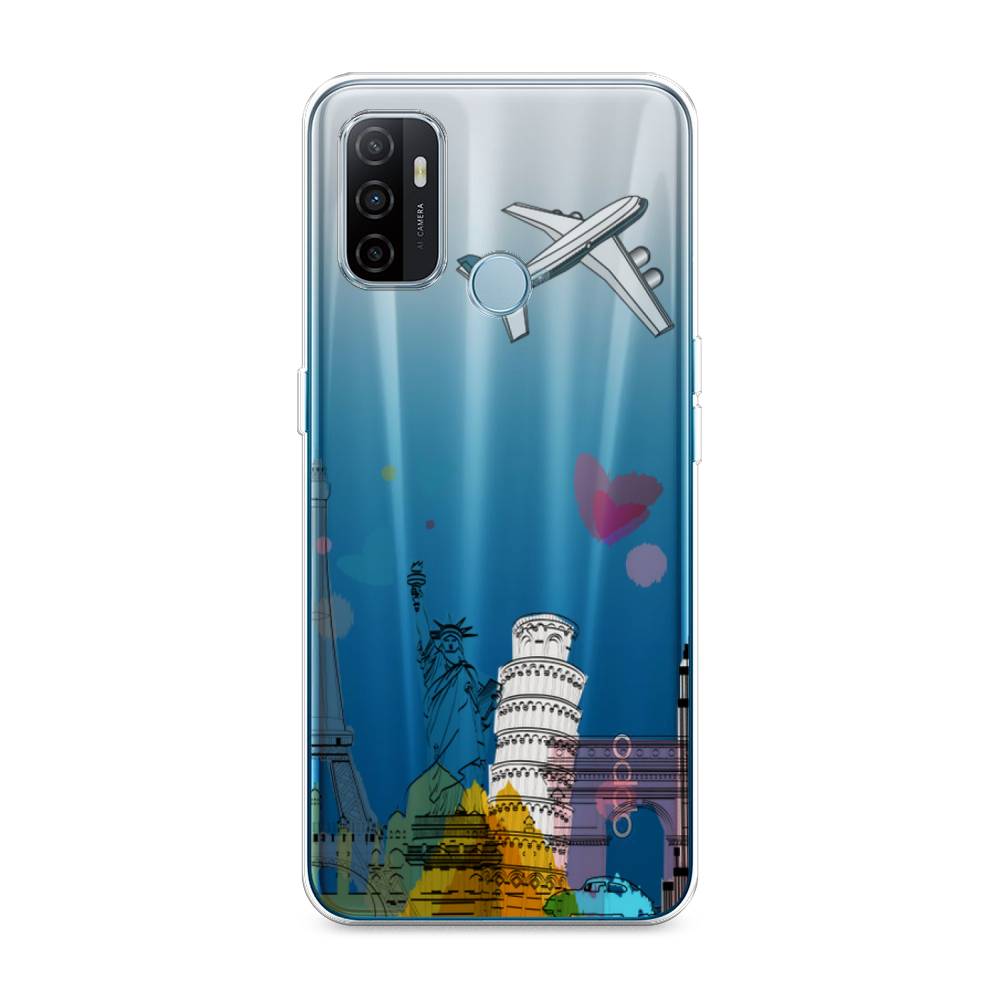

Чехол Awog на Oppo A53 "Самолет путешествий", Разноцветный, 254350-10