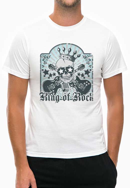 

Футболка унисекс NoBrand King Of Rock белая XXXL, Белый, King Of Rock