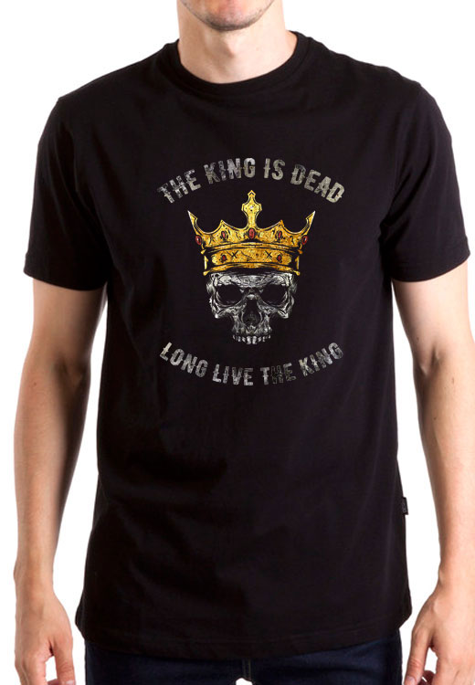 

Футболка унисекс NoBrand King Is Dead Long Live King черная XXXL, Черный, King Is Dead Long Live King