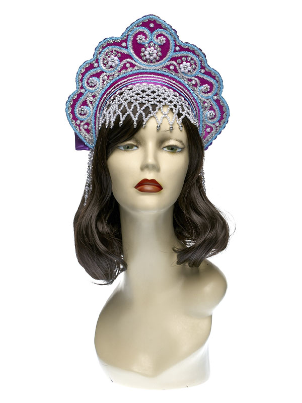 

Кокошник "Фантазия" детский КМ-03 (Цв: Сиреневый-Голубой )