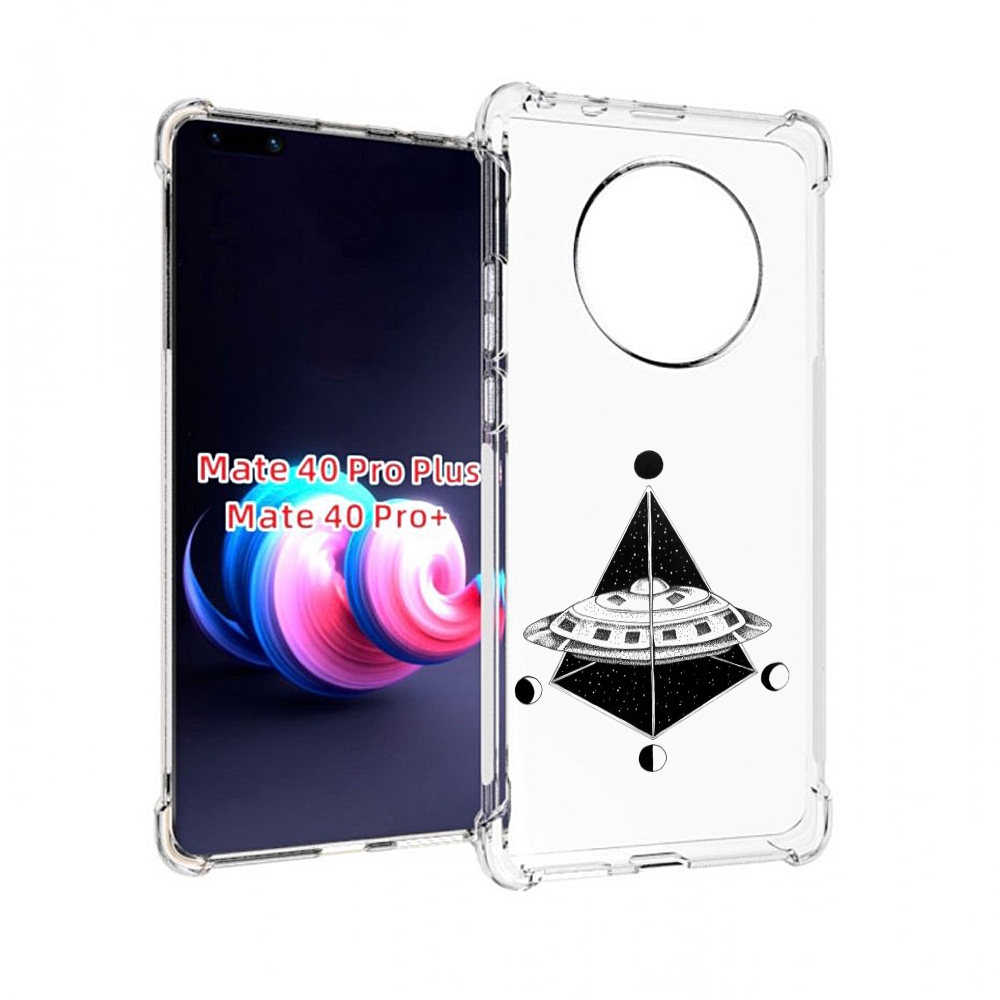 

Чехол MyPads черно белая летающая тарелка для Huawei Mate 40 Pro+ Plus, Прозрачный, Tocco