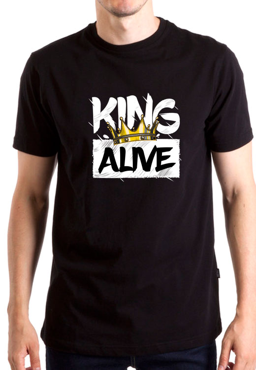 

Футболка унисекс NoBrand King Alive черная M, Черный, King Alive