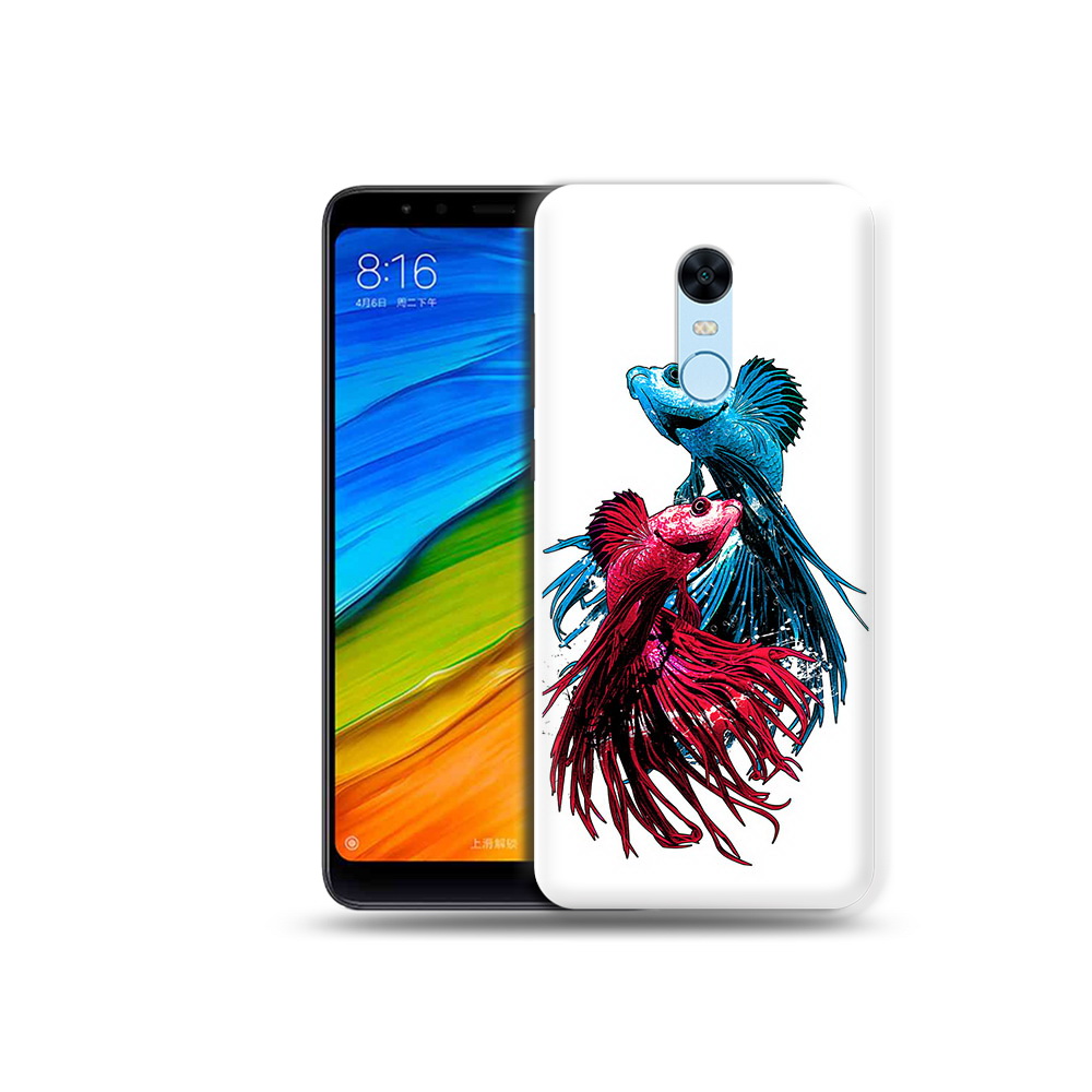 

Чехол MyPads Tocco для Xiaomi Redmi 5 Plus рыбы петушки (PT94743.327.592), Прозрачный, Tocco