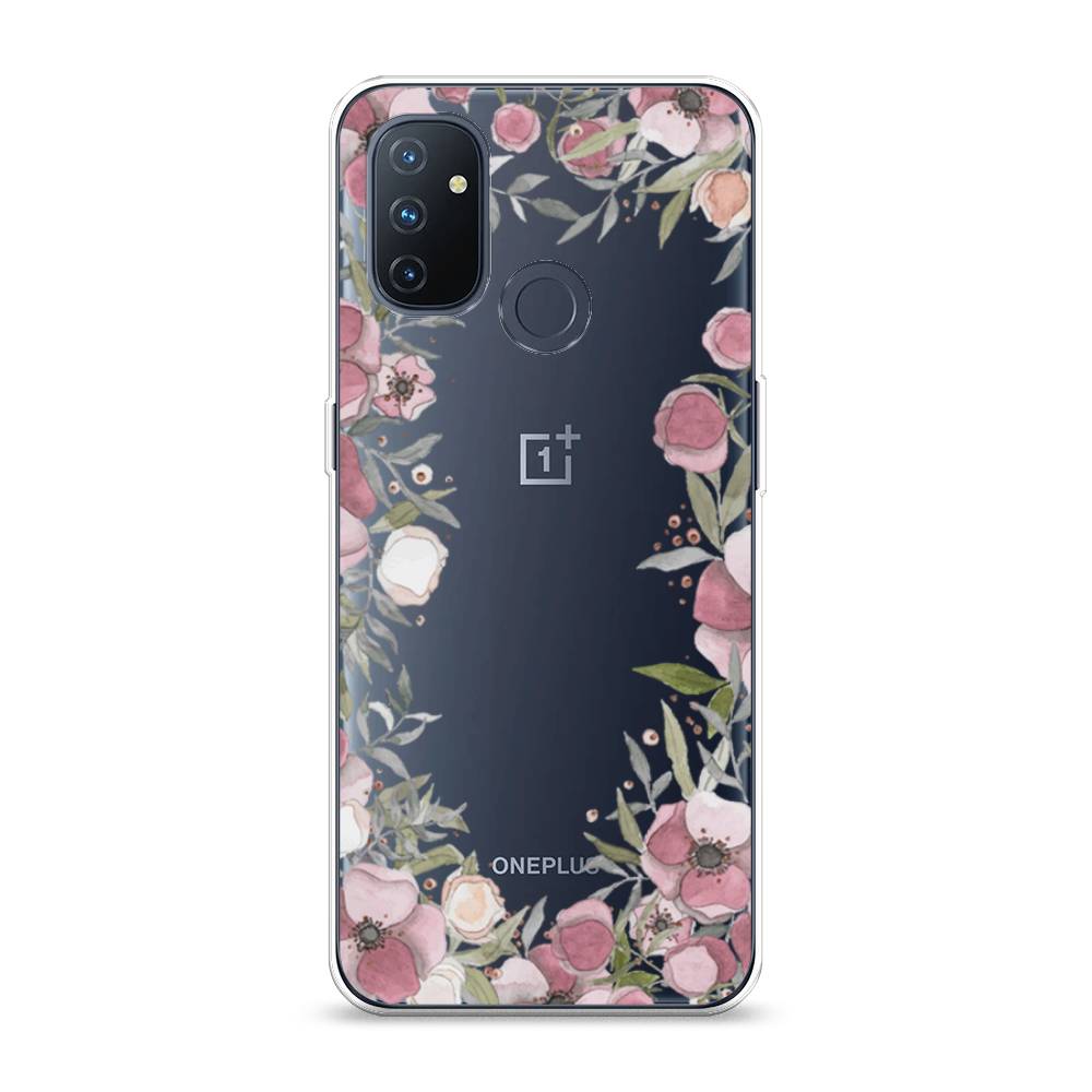 

Чехол Awog на OnePlus Nord N100 / ВанПлас Nord N100 "Розовая цветочная рамка", Розовый;зеленый, 152450-8