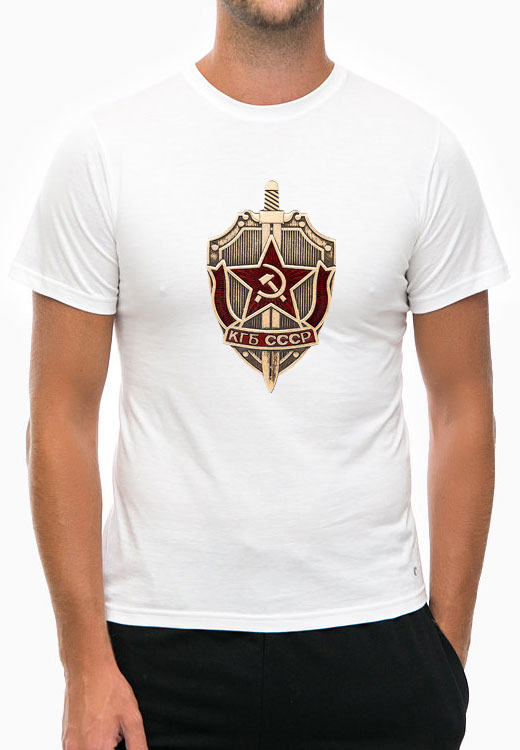 

Футболка унисекс NoBrand Kgb Znachok белая L, Белый, Kgb Znachok White