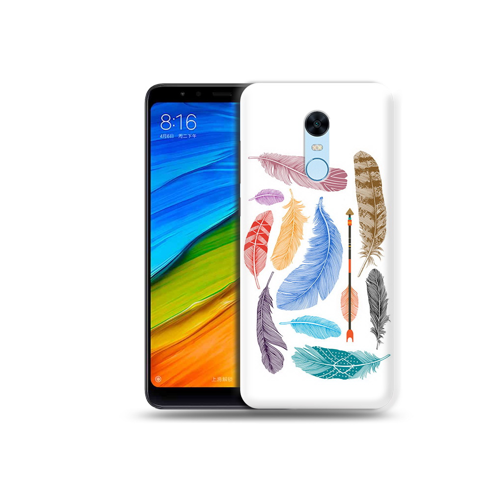 

Чехол MyPads Tocco для Xiaomi Redmi 5 Plus разноцветные перья (PT94743.327.572), Прозрачный, Tocco