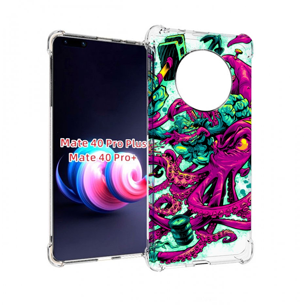 

Чехол MyPads фиолетовый кракен для Huawei Mate 40 Pro+ Plus, Прозрачный, Tocco