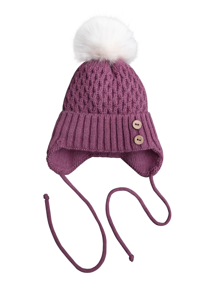 фото Шапка детская amarobaby pure love wool цв.розовый, 40-42