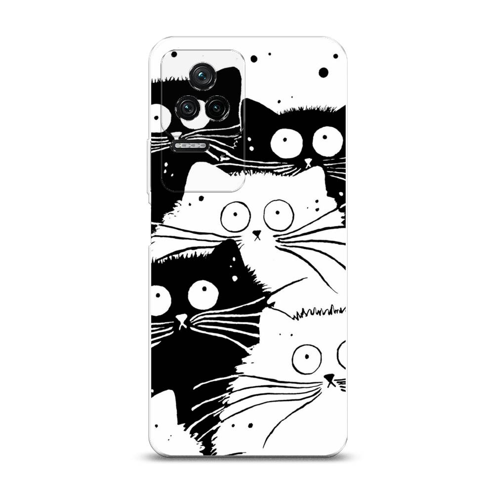 фото Чехол awog "коты черно-белые" для xiaomi redmi k40s