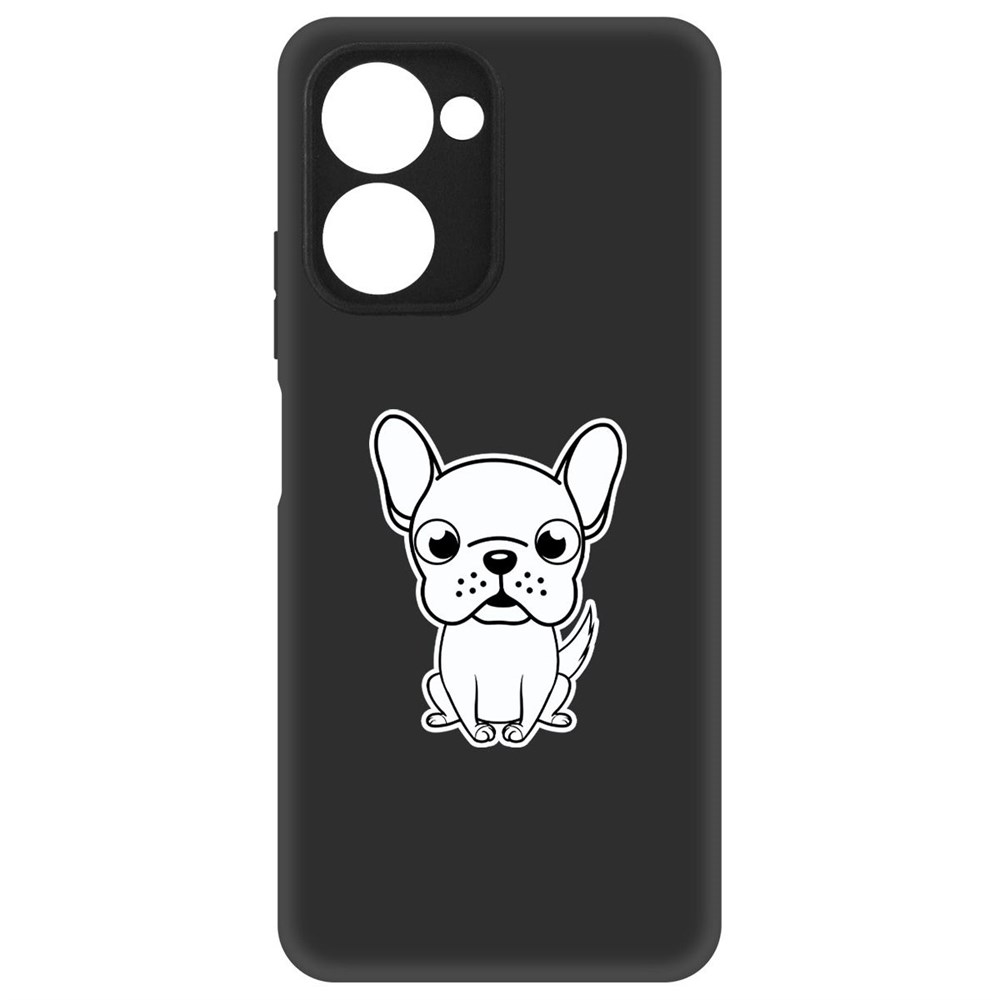 

Чехол-накладка Krutoff Soft Case Черно-белый щенок для Realme C33 2023 черный